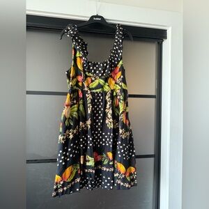 Farm Rio black tropical dress